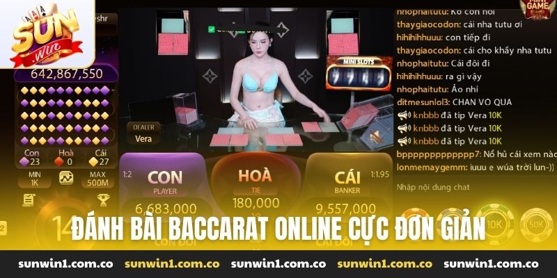 Đánh bài baccarat online cực đơn giản