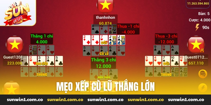 Mẹo xếp cù lũ thắng lớn