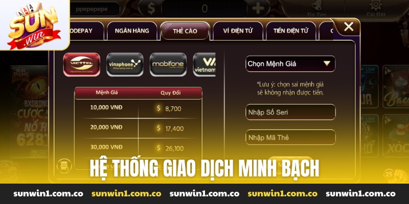 Hệ thống giao dịch minh bạch